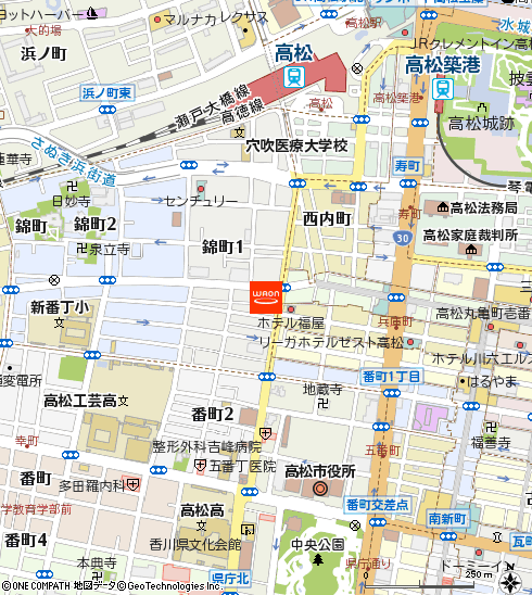 マルナカ広場店付近の地図